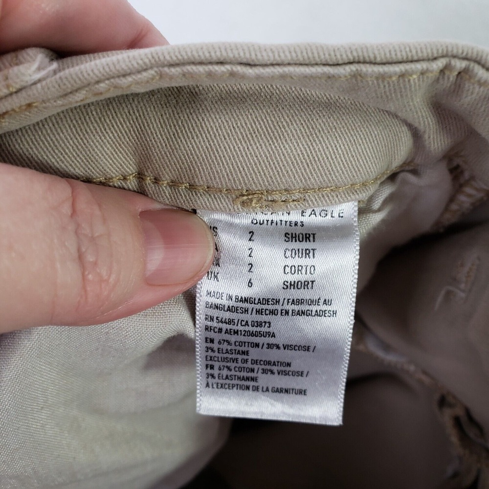 American Eagle Curvy Hi-Rise Super Stretch Skinny Trousers Tan Womens 2 Short‎ - Picture 6 of 11